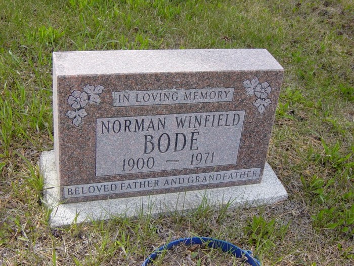 BODE, Norman Winfield