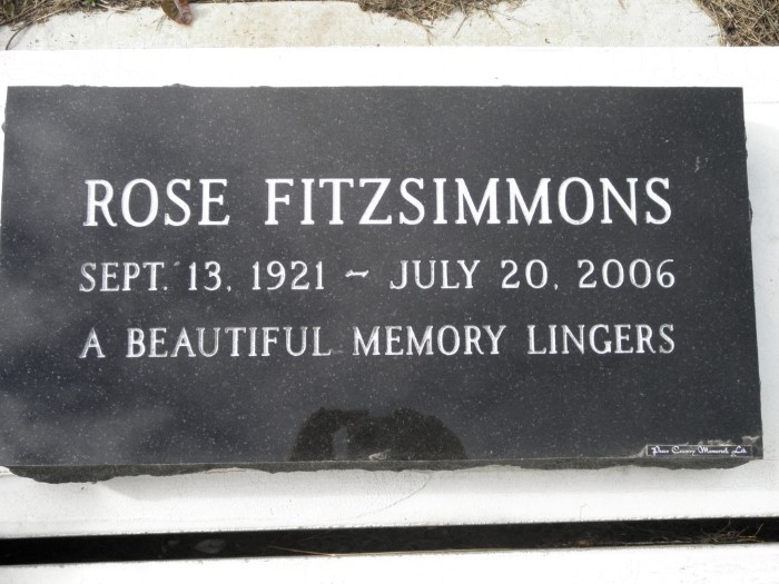 FITZSIMMONS, Rose
