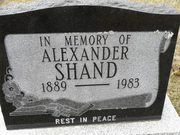 SHAND, Alexander