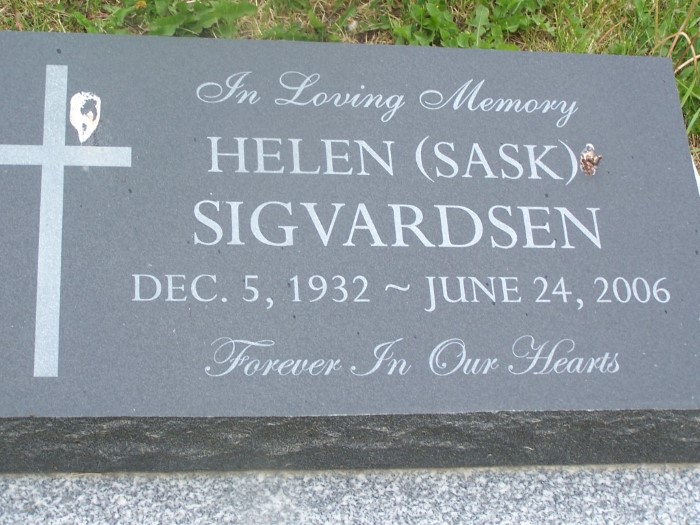 SIGVARDSEN, Helen (SASK)