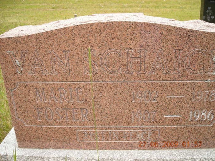 Van SCHAICK, Foster